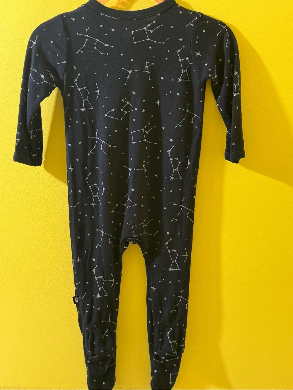 +Kyte Baby Constellation Bamboo Footed Zippie Romper Midnight 3-6M
